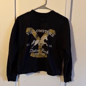 Black Yellowstone Graphic Sweatshirt